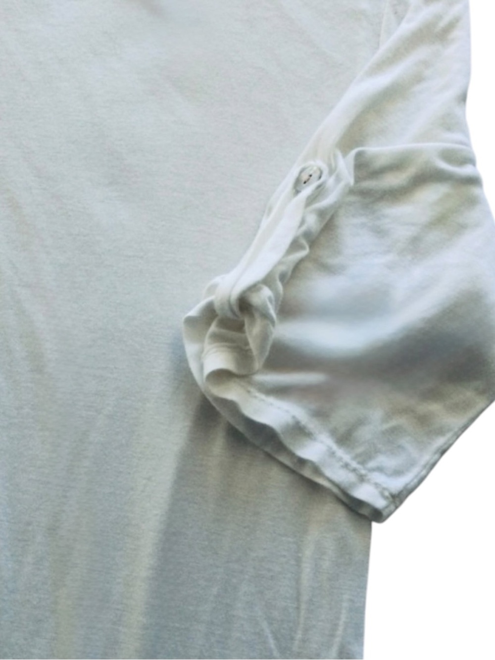 Made in Italy White Linen Blend Long Tunic Dress Layered Handkerchief Hem Boho L - Picture 2 of 6